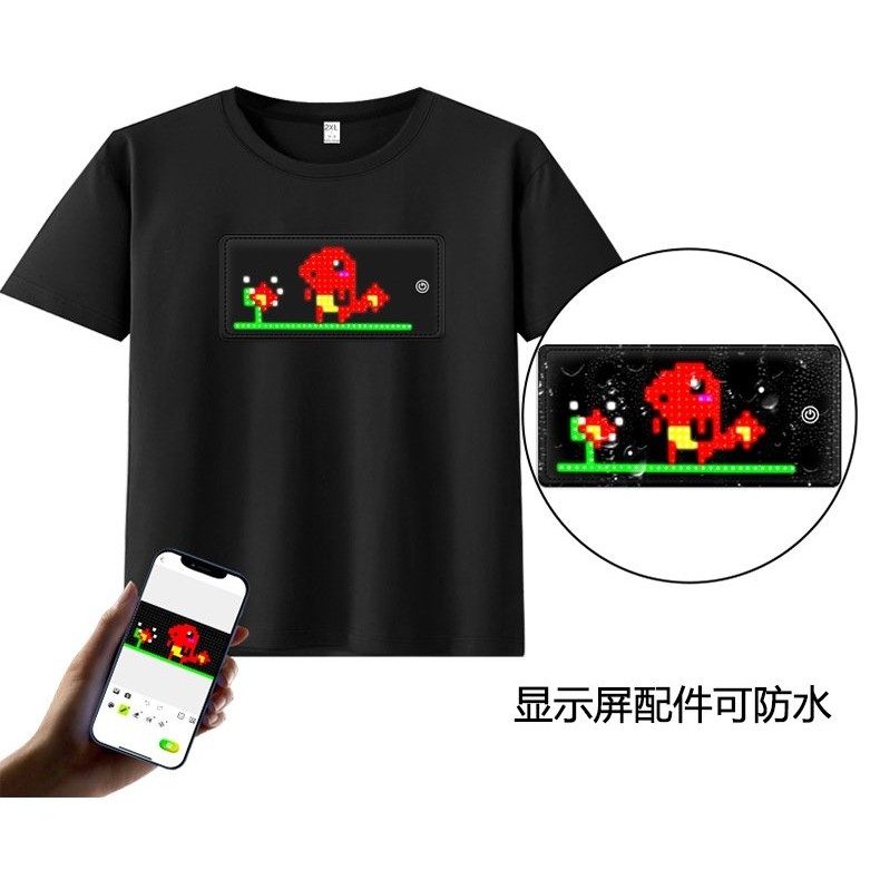 led衣服显示屏 网红发光潮流T恤酒吧夜场跑马灯发光走字屏高亮度,五金/工具,热像仪,淘宝优惠券,粉丝福利购,淘宝优惠卷