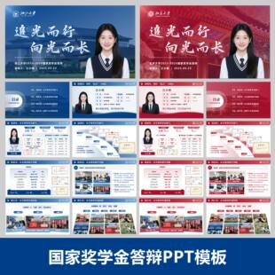 国家校长大学生奖学金国奖答辩PPT模板 | 一键换色 |  高级排版