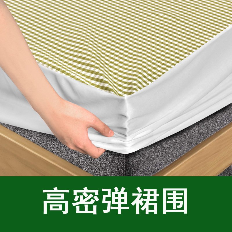 山东优家新款苎麻四层防水床笠床盖四季通用成人夏凉席床笠可机洗图片