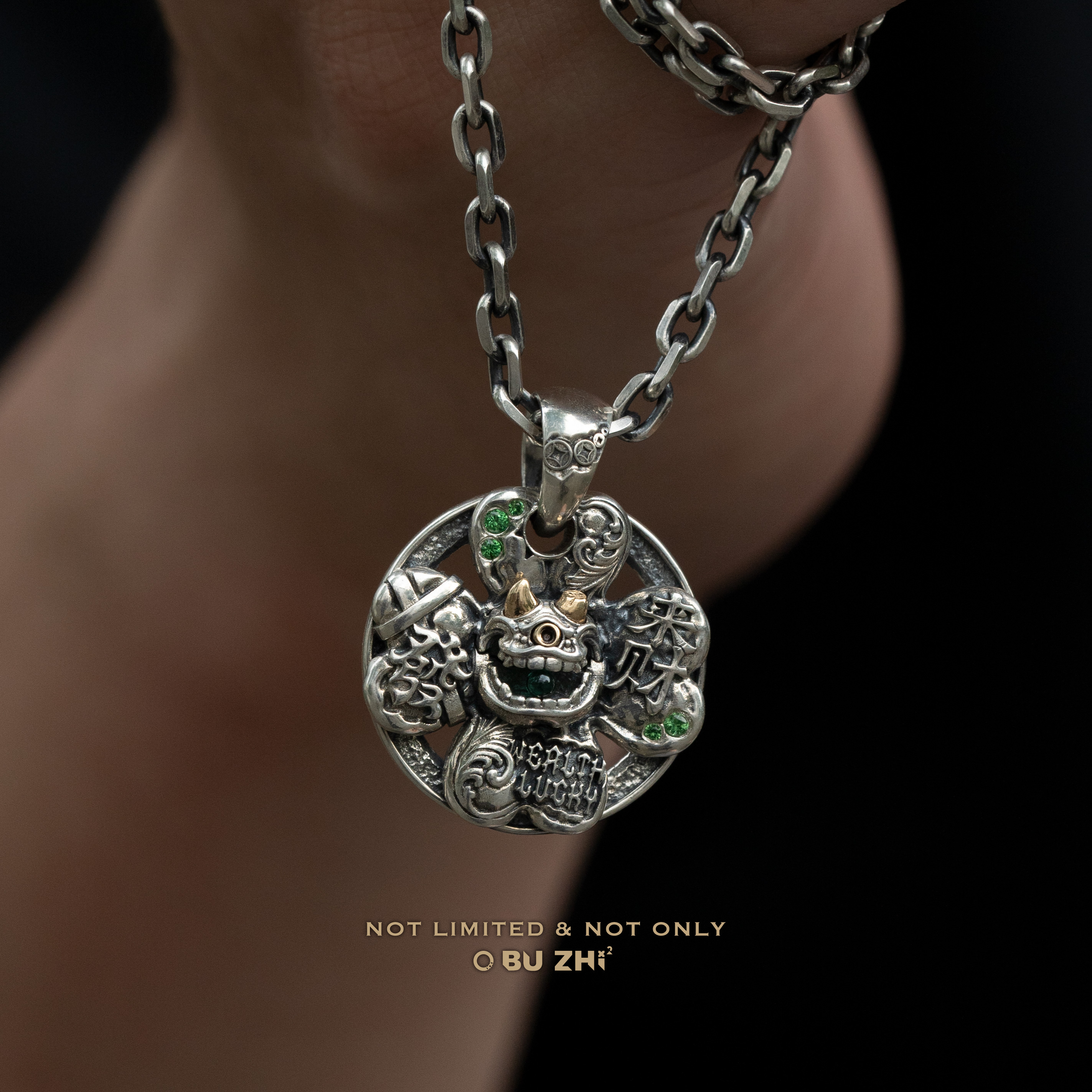 不止国风大吉IP幸运四叶草吊坠