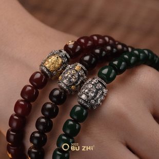 不止不只 24年新品普巴金刚文玩隔珠配饰925银24k贴金可旋转