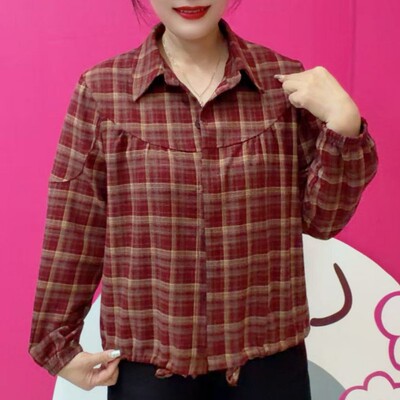 新款翻领宽松休闲大码显瘦衬衫