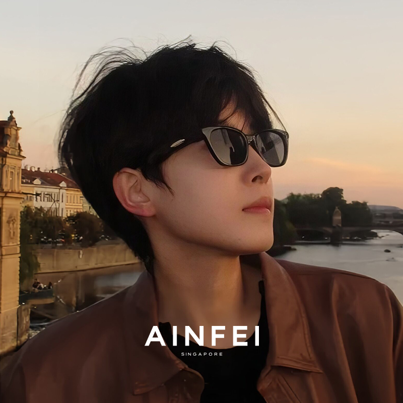 AF GM王嘉尔同款墨镜女LOT猫眼小框防晒防紫外线高级感太阳眼镜男