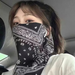 夏季防晒面纱遮阳透气女士时尚好看舒适面罩护颈男女通用防晒装备