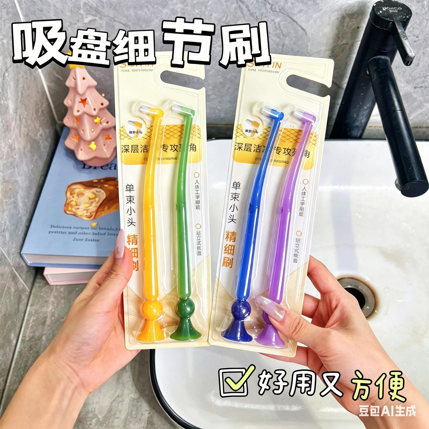 尖头单束头牙缝刷矫正牙套专用智齿窝沟清洁牙缝正畸牙刷小头刷