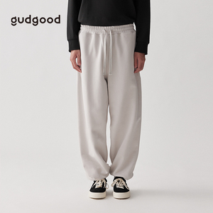 gudgood重磅520G全棉卫裤秋冬宽松束脚长裤运动休闲裤子男女同款