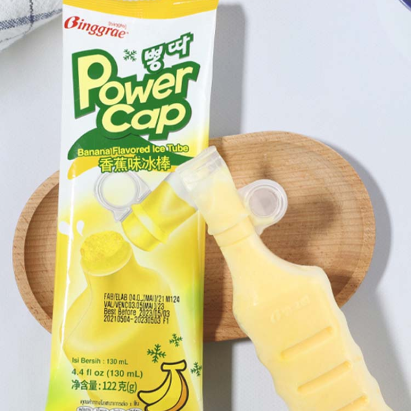 韩国进口宾格瑞香蕉冰棒西瓜冰棍网红吸吸冰冷饮多口味122g/支