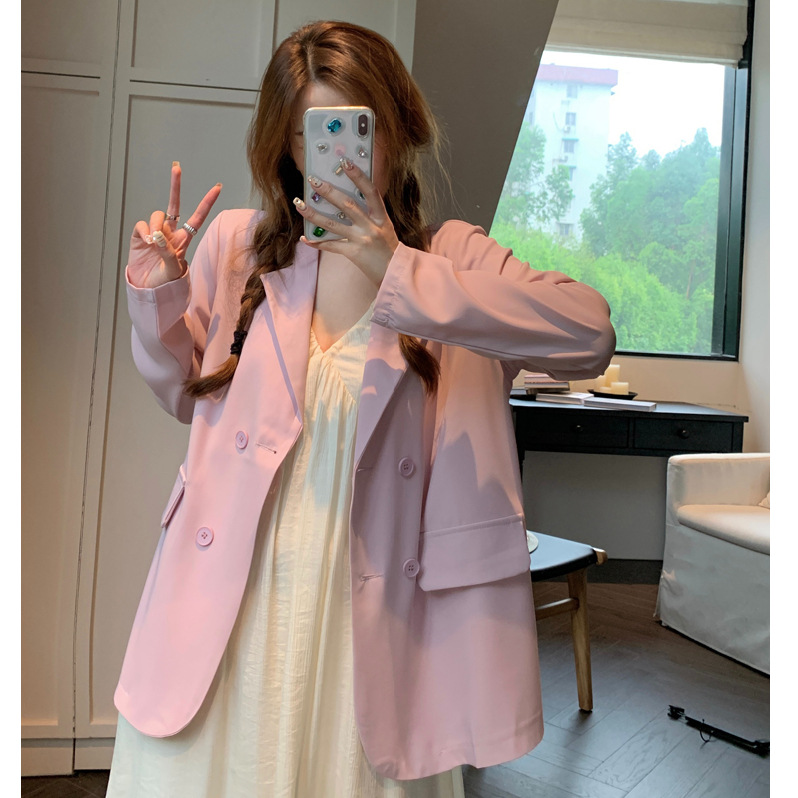 薄款西装外套春夏季女装2025新款高级感舒适休闲宽松长袖小西服女