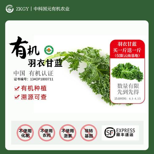 【加保温袋发货】有机羽衣甘蓝