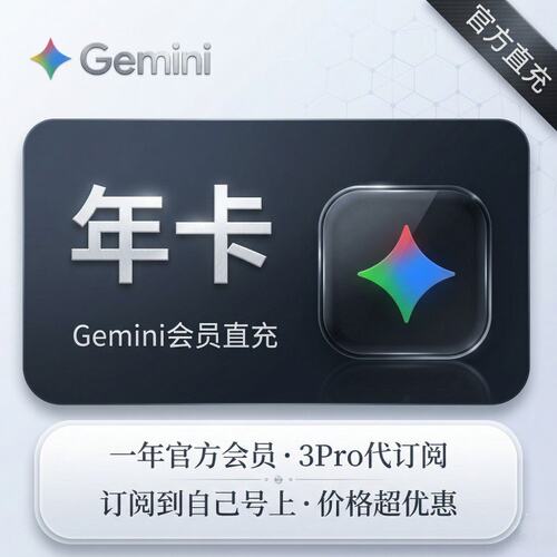 【Gemini3pro！稳定不降智】Gemini pro 3.1 nano会员代充
