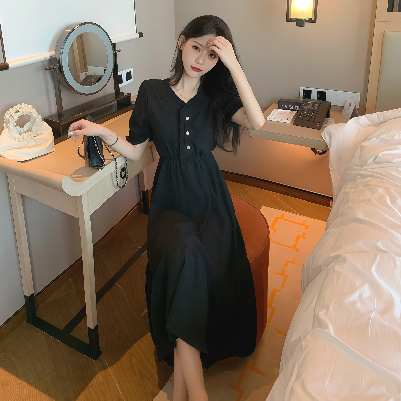 2025夏季新款韩版流行裙子桔梗法式复古气质仙女小香风白色连衣裙