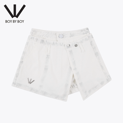 BOY商场同款潮牌女装25春秋款白色牛仔裤W53011