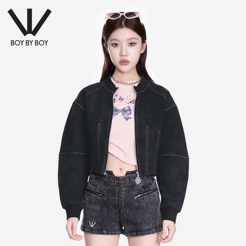 BOY BY BOY潮牌25秋新款百搭休闲短款外套女上衣