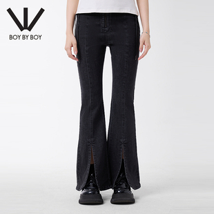 辣妹微喇显瘦牛仔长裤 BOY春季 复古美式 女装 BOY