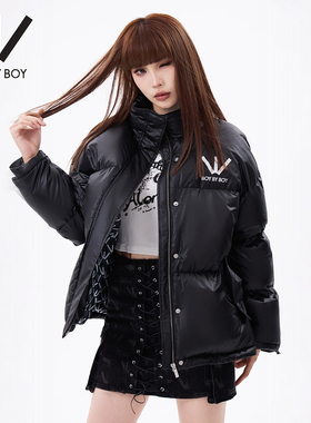 BOY BY BOY冬季百搭保暖轻盈宽松梭织中长款羽绒服W70001