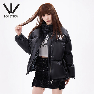 BOY BY BOY冬季百搭保暖轻盈宽松梭织中长款羽绒服W70001