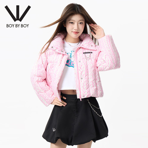 BOY BY BOY商场同款潮牌女装冬季宽松加厚加绒羽绒服W28002