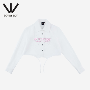 潮牌女装 BOY商场同款 25夏新品 宽松休闲短款 W21009 BOY 衬衫