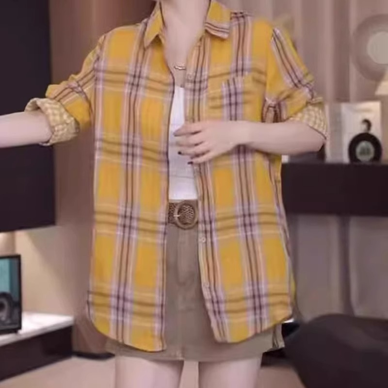 宽松显瘦百搭洋气防晒衬衣