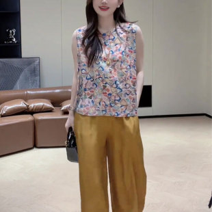 夏季 气质提花圆领无袖 爆款 女2025新款 衬衣设计感独特漂亮上衣 衬衫