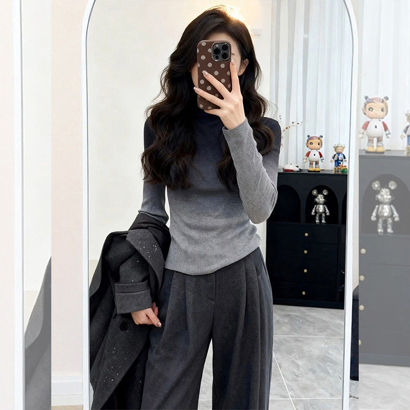 柔软暖意~渐变色高领打底衫女冬季保暖内衣薄绒显瘦内搭修身上衣,女装/女士精品,大码内搭,淘宝优惠券,粉丝福利购,淘宝优惠卷