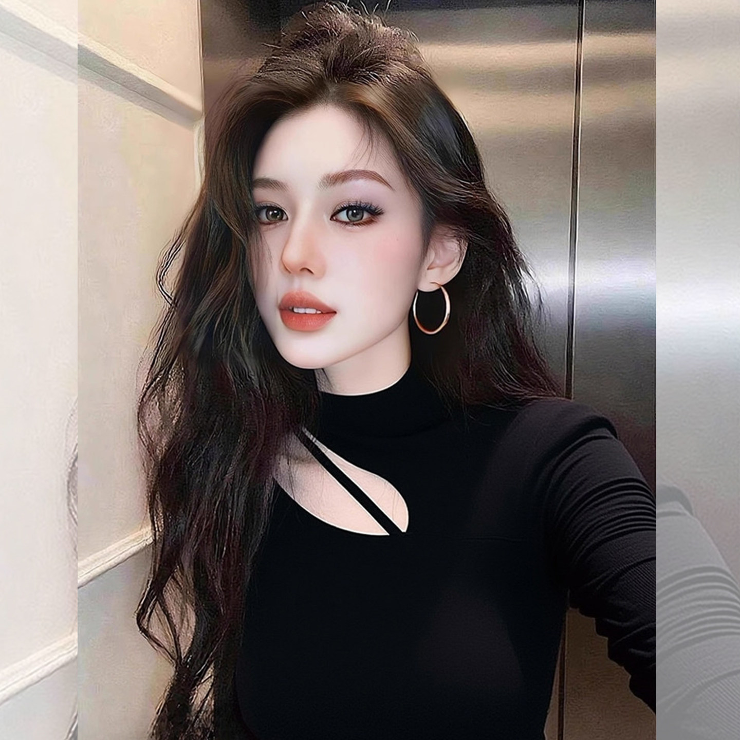 冬日bi备~御姐轻熟绝美镂空修身内搭打底女秋冬辣妹黑色显瘦上衣,女装/女士精品,大码内搭,淘宝优惠券,粉丝福利购,淘宝优惠卷