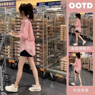 新款 女士高级感时尚 韩版 衬衫 百搭宽松休闲减龄上衣 七分袖 2026夏季