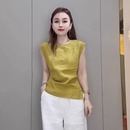 设计感纽扣别致背心上衣 欧货简约休闲气质无袖 衬衫 女2025新款 爆款