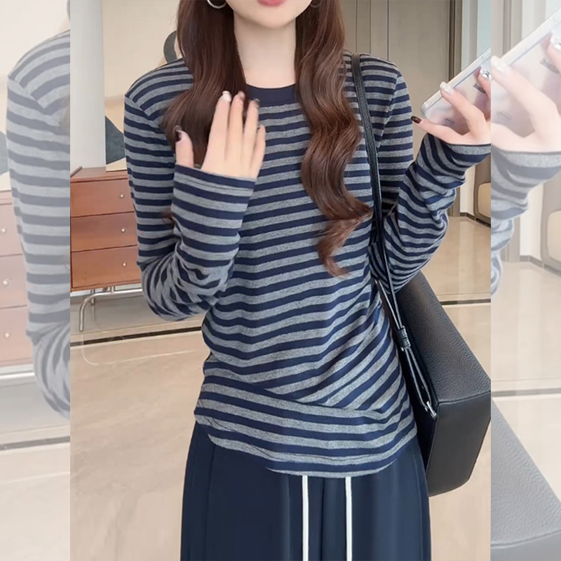 【送运费险】抖音爆款条纹上衣女