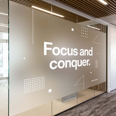 ins风办公室会议室玻璃磨砂贴纸