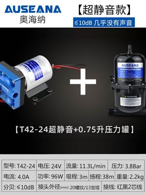 厂T42款静音房车水泵12V24V直流电动隔膜泵自吸泵船用抽水泵加促