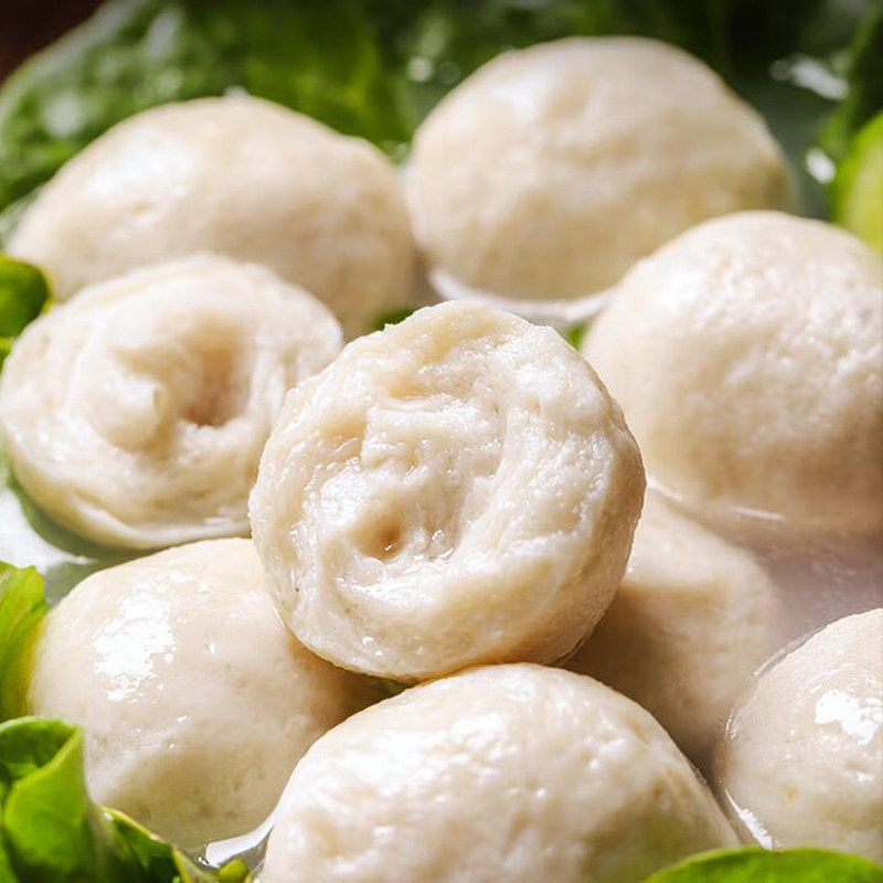 潮汕鱼丸特产小吃新鲜好吃美食海鲜广东地道特色q弹火锅料肉丸子