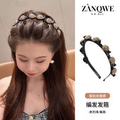 编发发卡发箍女成人发夹刘海碎发固定整理神器夹子头饰夏天头箍女