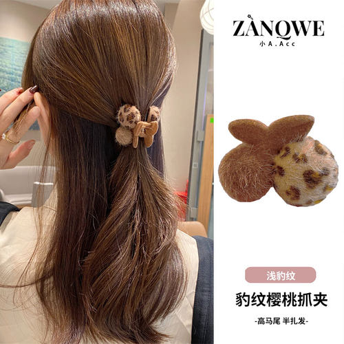 鲨鱼发夹秋冬款高马尾夹子头饰女