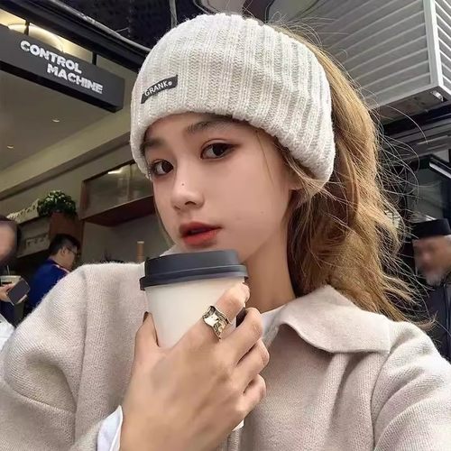 毛线针织发带2025新款秋冬护额头抹额脑门防风头套女保暖月子头巾