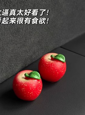 新款平安苹果水果仿真果车汽车可爱摆件中控台车载装饰挂件装饰品