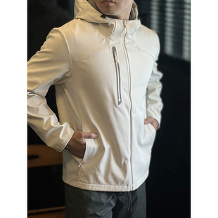 简素Design高领三防连帽冲锋衣外套男户外徒步加绒通勤夹克春夏