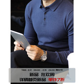 简素Design绵羊毛垂感亲肤polo针织衫 秋 T恤衫 男薄款 休闲通勤长袖