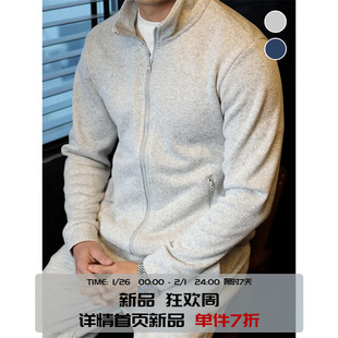 简素Design休闲套装男加绒卫衣外套长裤两件套宽松运动弯刀卫裤冬