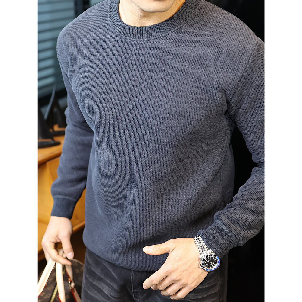 简素Design雪貂绒提花卫衣男重磅针织打底衫美式复古内搭上衣冬季,男装,卫衣,淘宝优惠券,粉丝福利购,淘宝优惠卷