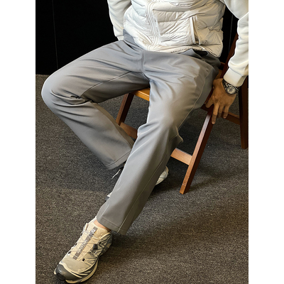 旋钮系带户外运动裤男士加绒保暖