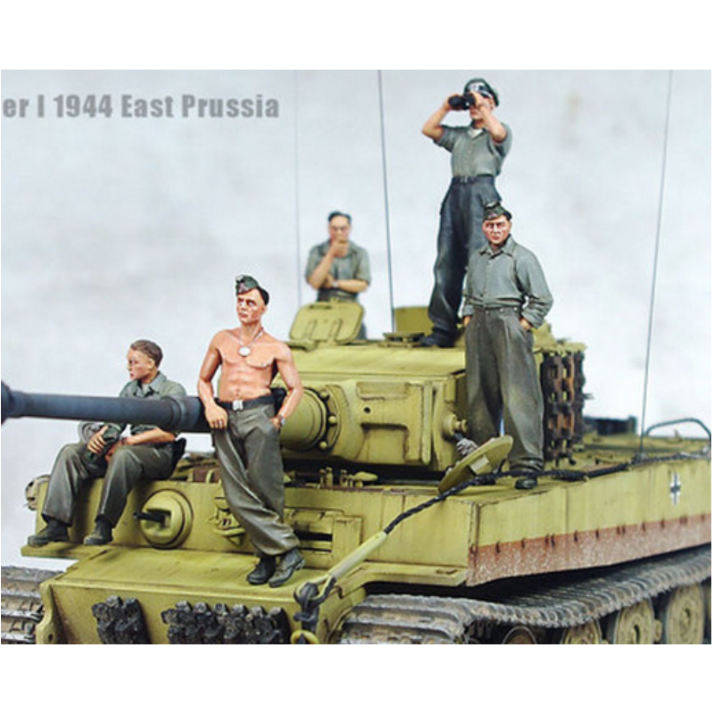 源模居GK 1/35树脂模型 二战德国陆军坦克兵(5人) 手办白模 620R