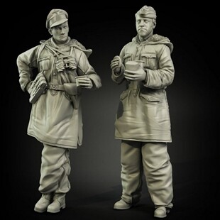源模居GK 1/35树脂模型 二战德国士兵 手办白模 1384R