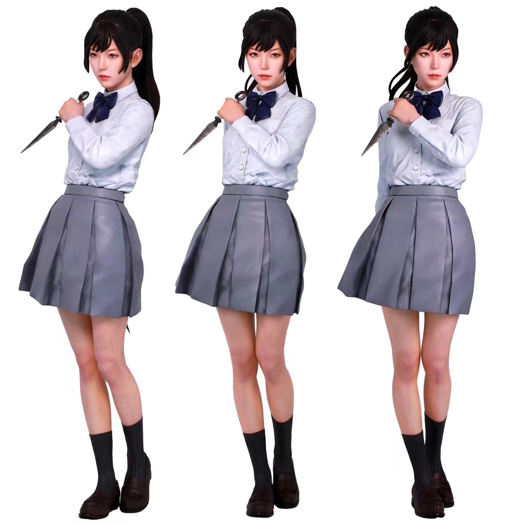 源模居GK 1/8树脂模型 日本美女 JK刀 制服版 手办白模 534C
