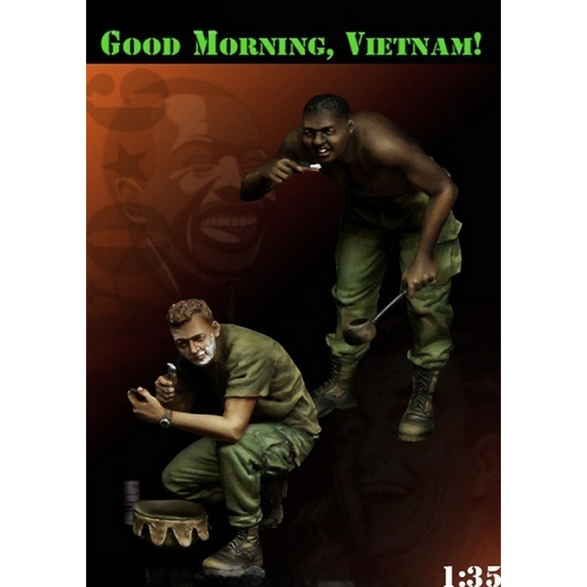 源模居GK 1/35树脂模型 越战-美国步兵“早安”手办白模 1462R