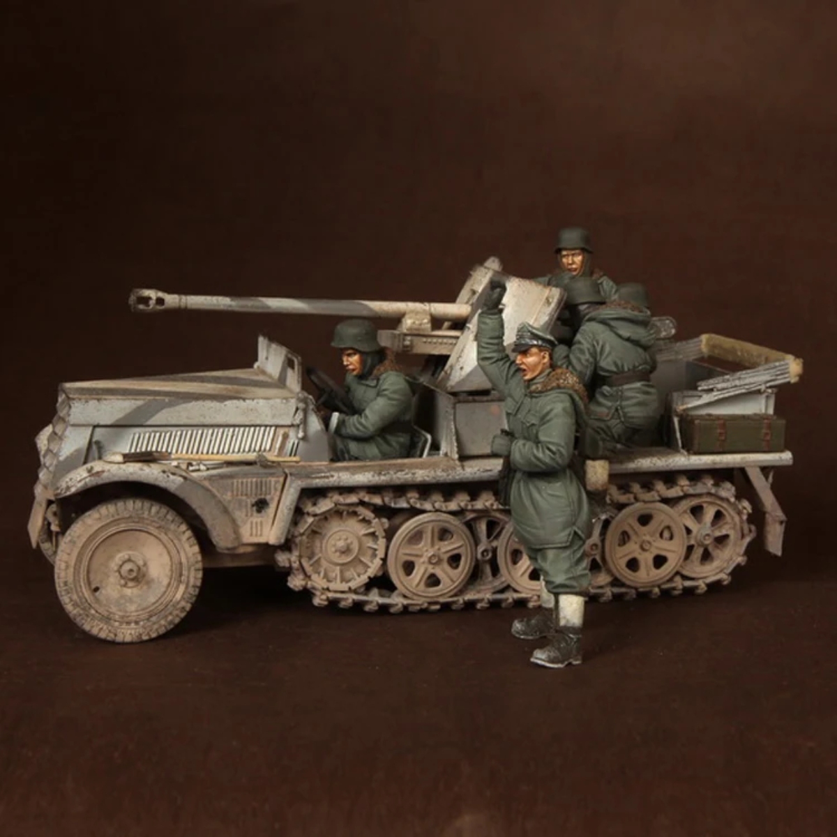 源模居GK 1/35树脂模型 德国士兵(5人无坦克) 手办白模 984R