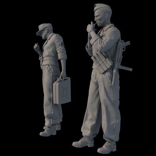 源模居GK 1/35树脂模型   德国士兵 手办白模 692R