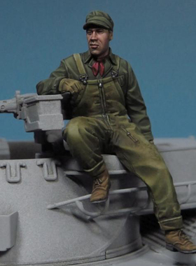 源模居GK 1/35树脂模型 美国 M18Hellcat机组人员 手办白模782R