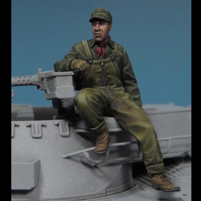 源模居GK 1/35树脂模型 美国 M18Hellcat机组人员 手办白模782R