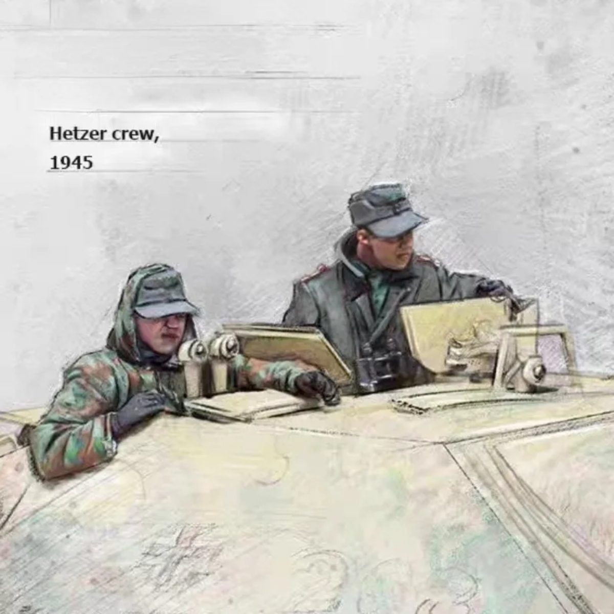 源模居GK 1/35树脂模型 军事题材(2人半身) 手办白模 939R